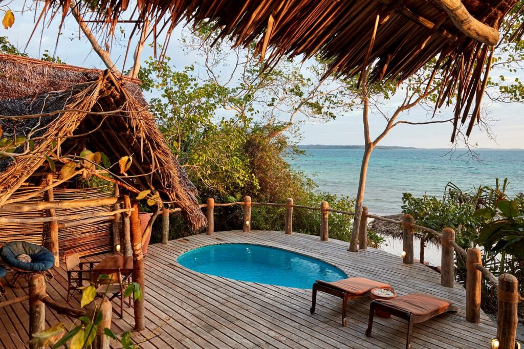 Plunge pool at Fundu Lagoon, Zanzibar | Photo credit: Fundu Lagoon