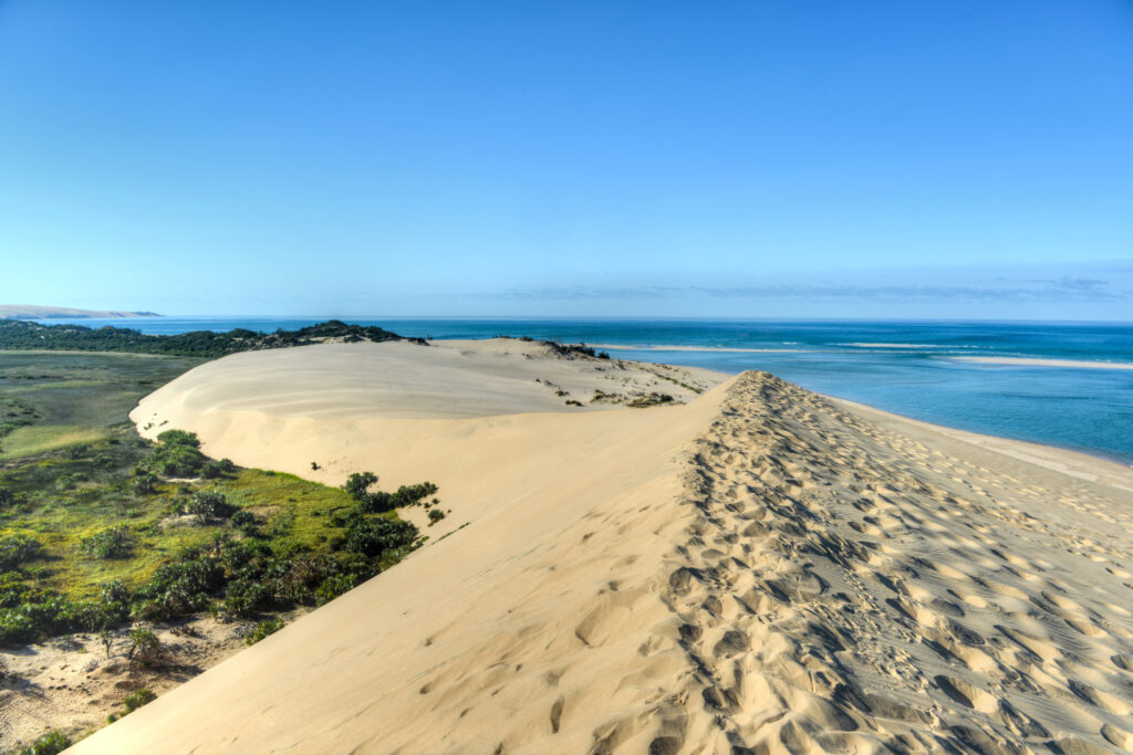 Sand dunes of Bazaruto Island, Mozambique.