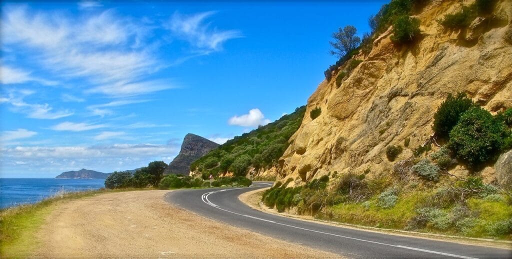 Scenic Chapmans Peak in Cape Town