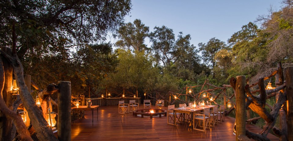 Boma at Camp Moremi, Botswana | Photo credits: Camp Moremi