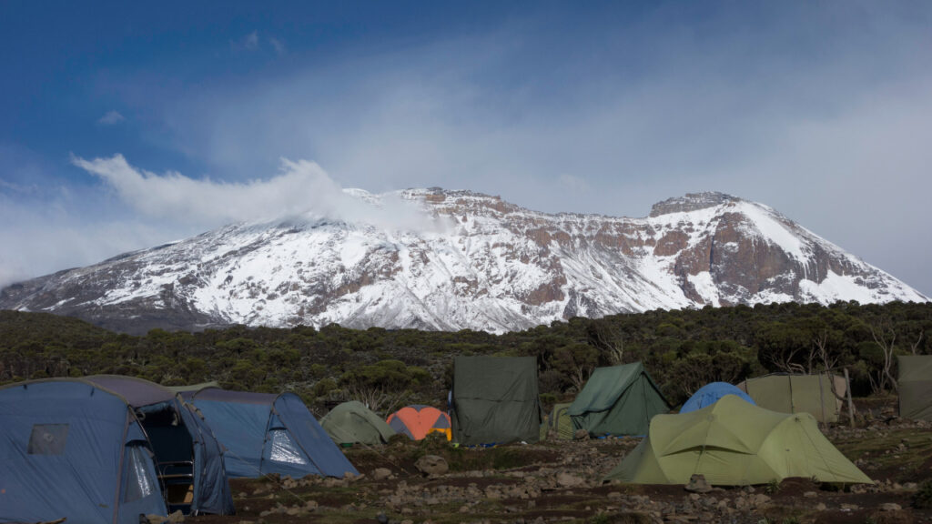 Camp point on Mount Kilimanjaro.