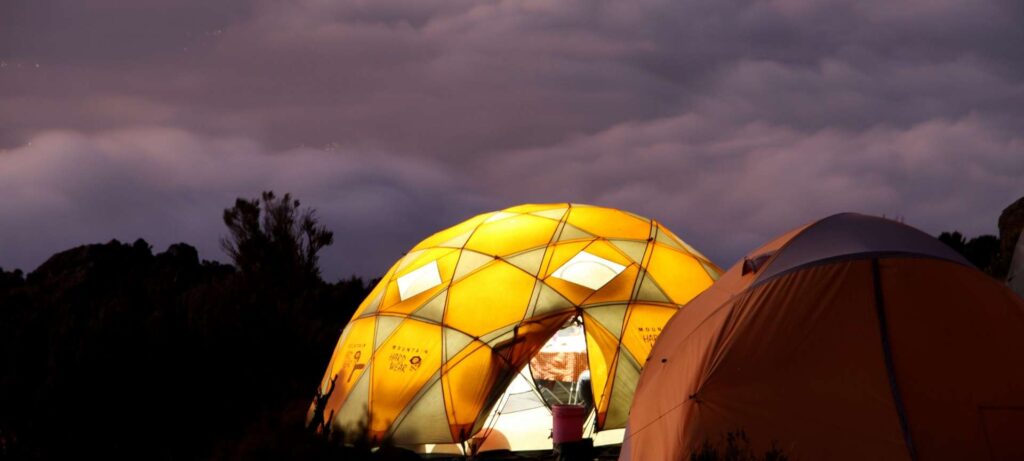 Tent on Mount Kilimanjaro.