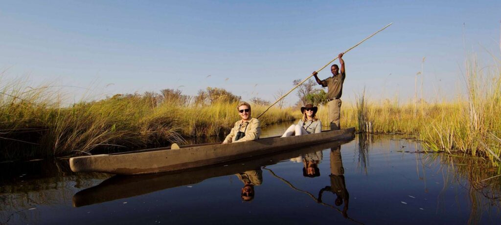 Mokoro safari in Botswana.