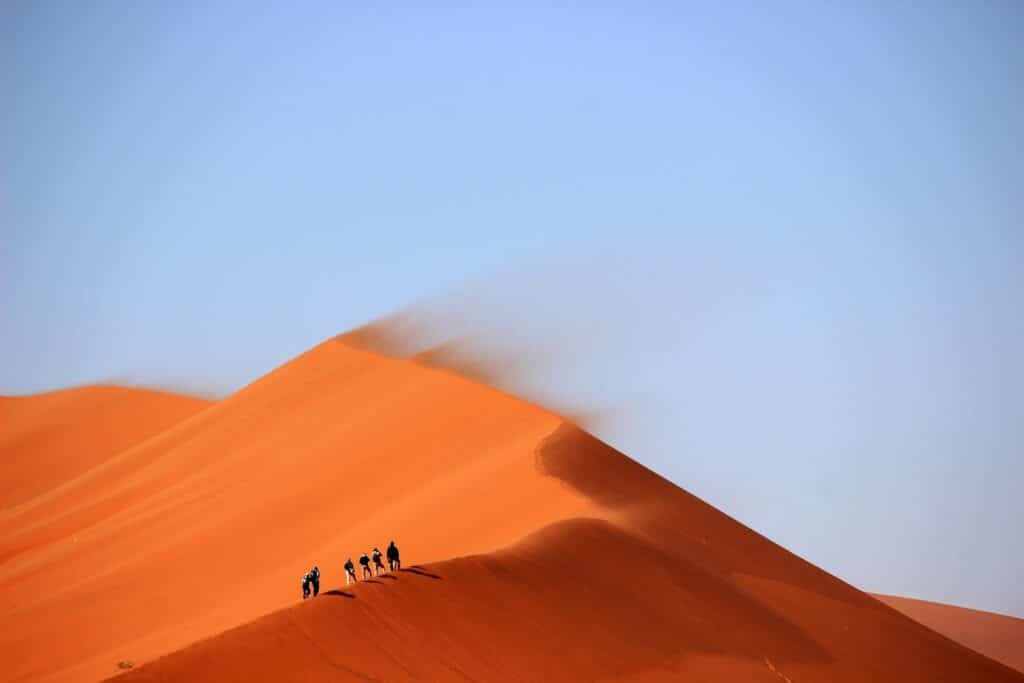 sossusvlei climbing namibia adventure