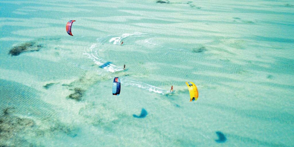 Zanzibar kitesurfers