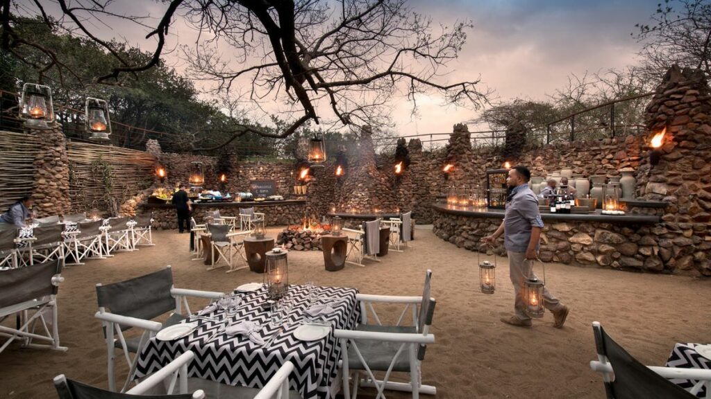 Boma dinner at Phinda Mountain Lodge