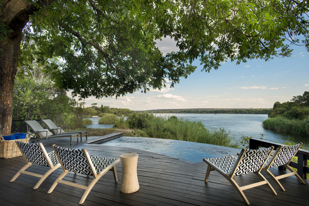 Private plunge pool at a luxury lodge, Zambia | Photo credits: Royal Chundu