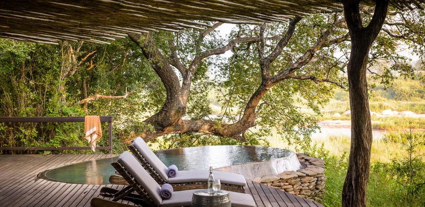 Pool at a luxury lodge in Sabi Sand Game Reserve | Photo credits: Singita Boulders Lodge