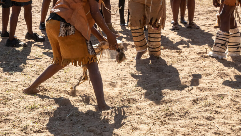 Traditional dancing in Botswana.