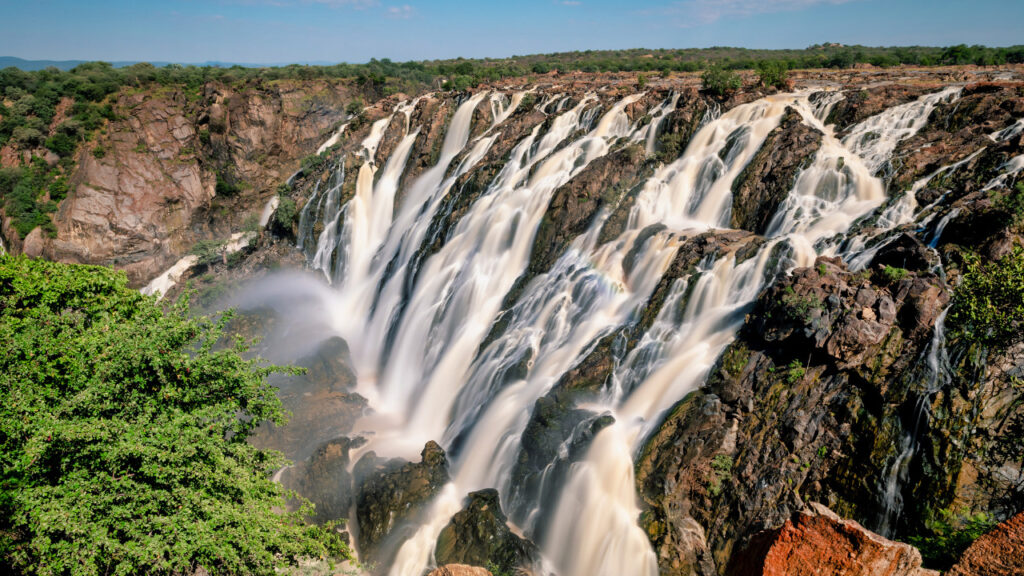 Ruacana Falls in Namibia.