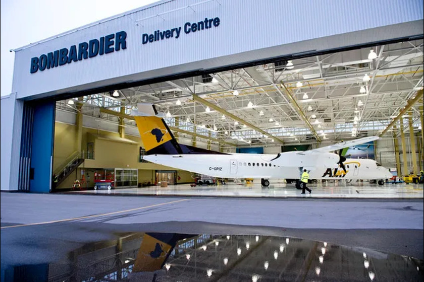 ASKY aircraft in aeroplane hanger