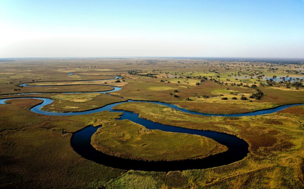 An aerial view of the Okavango Delta, Botswana. Photo credit: Wynand Uys, Unsplash