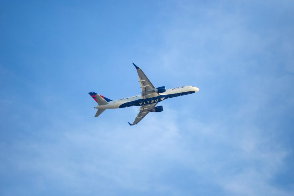 A Delta Airlines aeroplane.