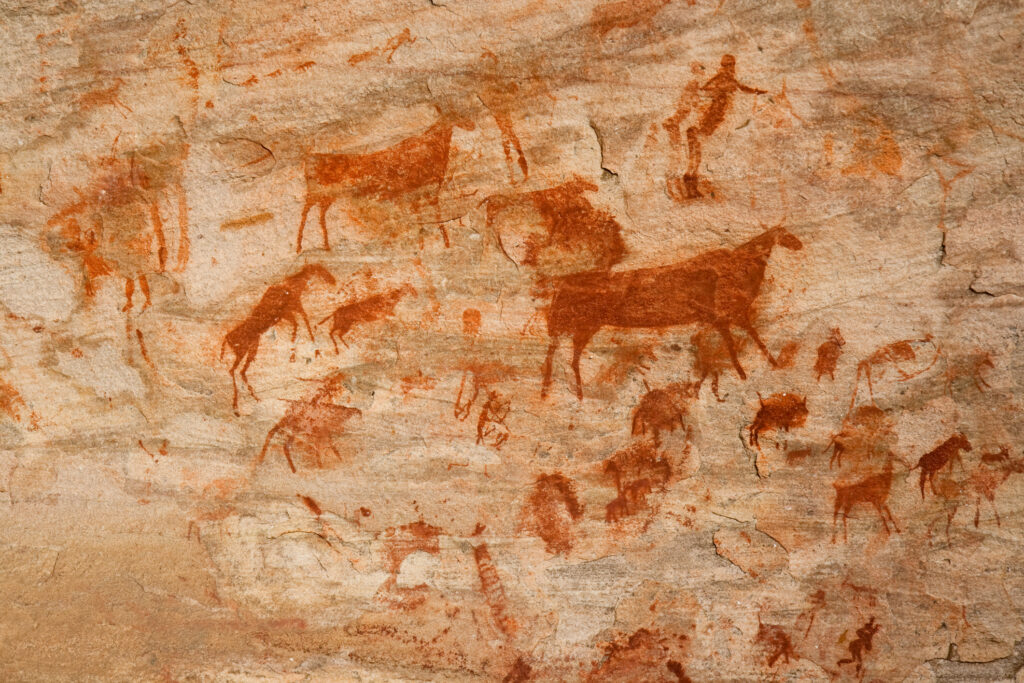 Bushman cave painting