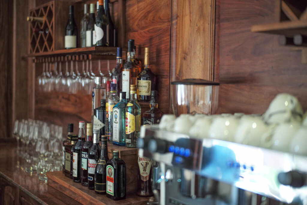 Bar area in a hotel in Uganda