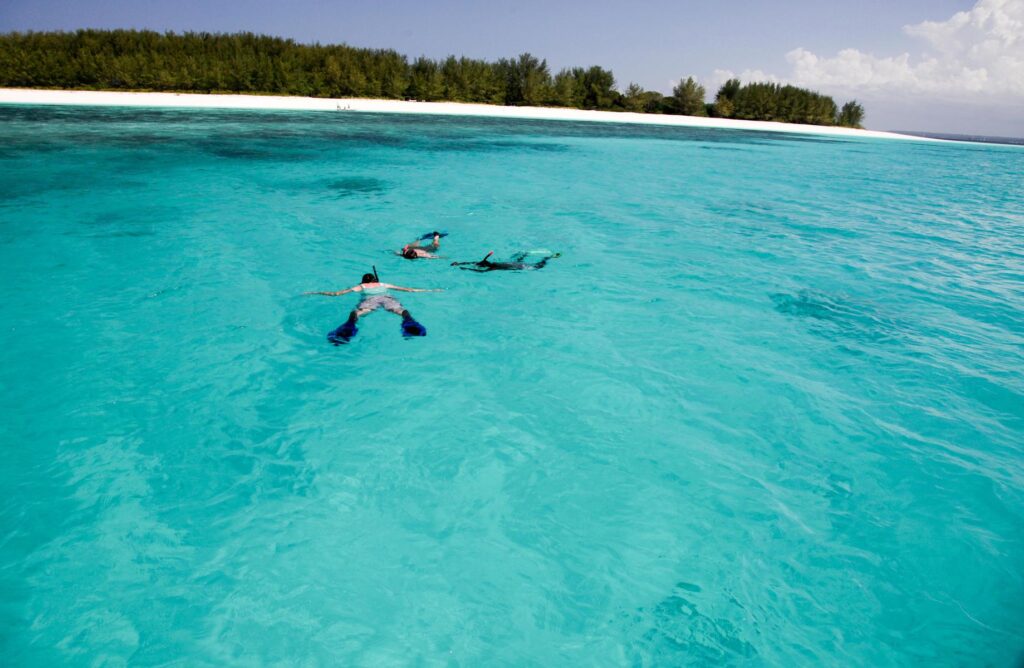 Snorkeling off Matemwe in Zanzibar.