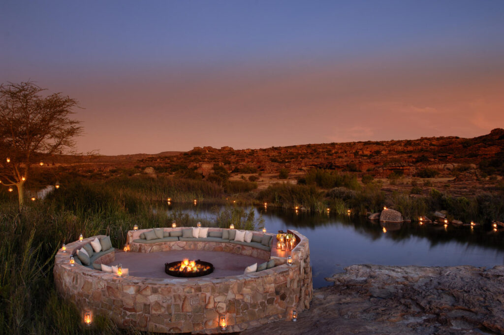 Above: The Riverside Boma at Bushmans Kloof Wilderness Reserve