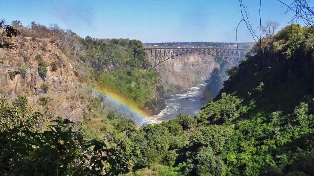 Rainbow over Victoria Falls