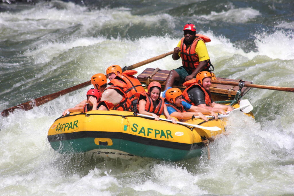 Rafting on the rivers in Zambia